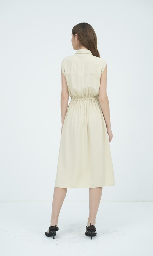 SIXDO Woven Flared Dress for Women